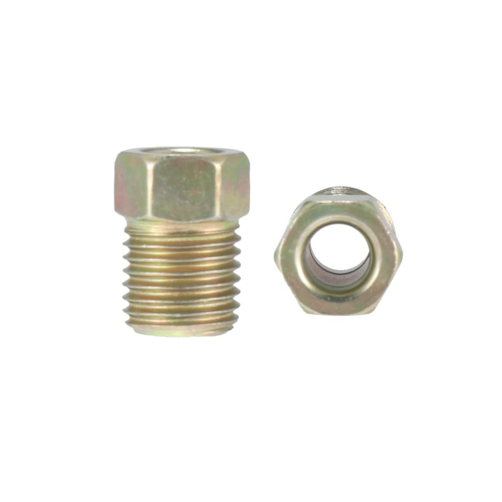 X AUTOHAUX Brake Line Nut Fitting for 4.8mm Steel Brake Line Tube for Car 9.5mm-24 Screw 10pcs