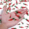 10-20ks Červené chilli skleněné korálky přívěsky Paprika skleněné přívěsky Pro výrobu šperků DIY Náhrdelník Náušnice Klíčenka Příslušenství