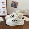 Small height increase small white shoes women's spring 2025 new thick-soled muffin board shoes versatile student casual shoes