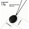 Oval Stainless Steel Photo Box Necklace with Mirror Finish