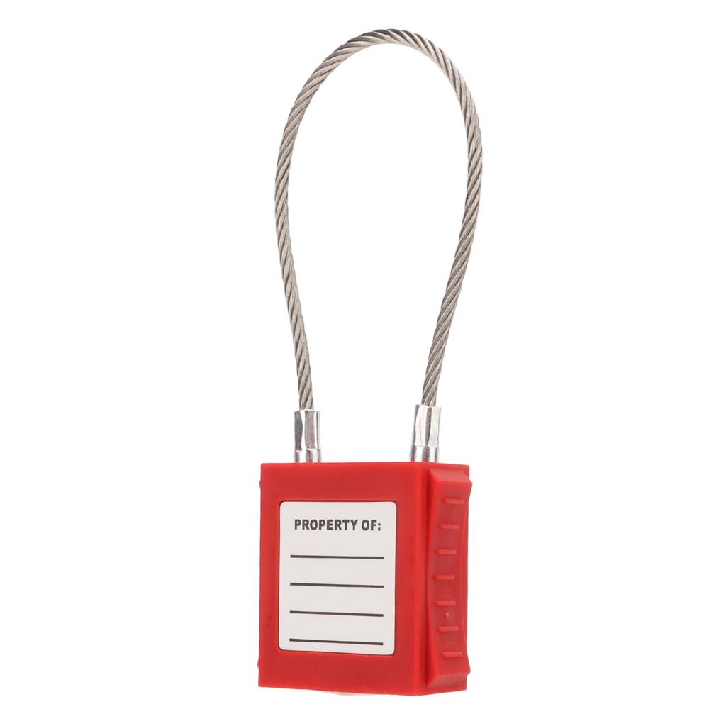 Lockout Tagout Cable Locks 85mm Shackle Steel Padlock with 2 Key for Equipment Maintenance