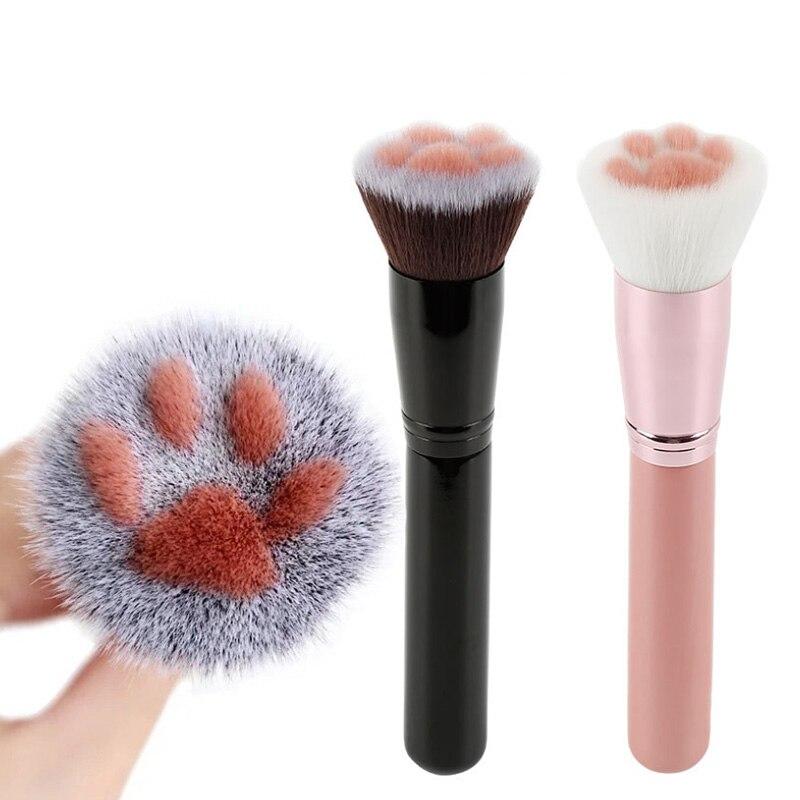 Pincel de maquillaje con forma de garra de gato, brocha para polvos y contorno, juego de brochas de maquillaje cosmético, herramienta de belleza