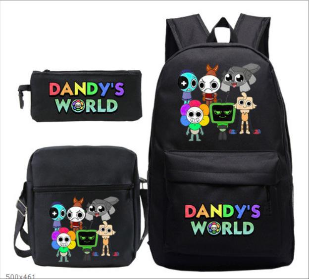 Anime Cartoon Backpack Sprunki Large Capacity Primary School Student Schoolbag Satchel Pencil Case