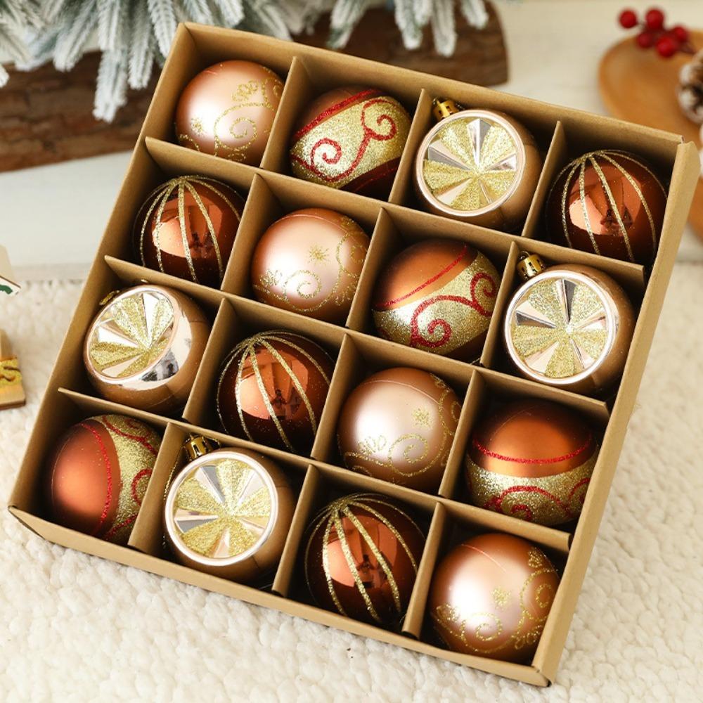 

16 шт. Пластиковые елочные шары набор праздничные украшения подвесные шары Рождество шампанского