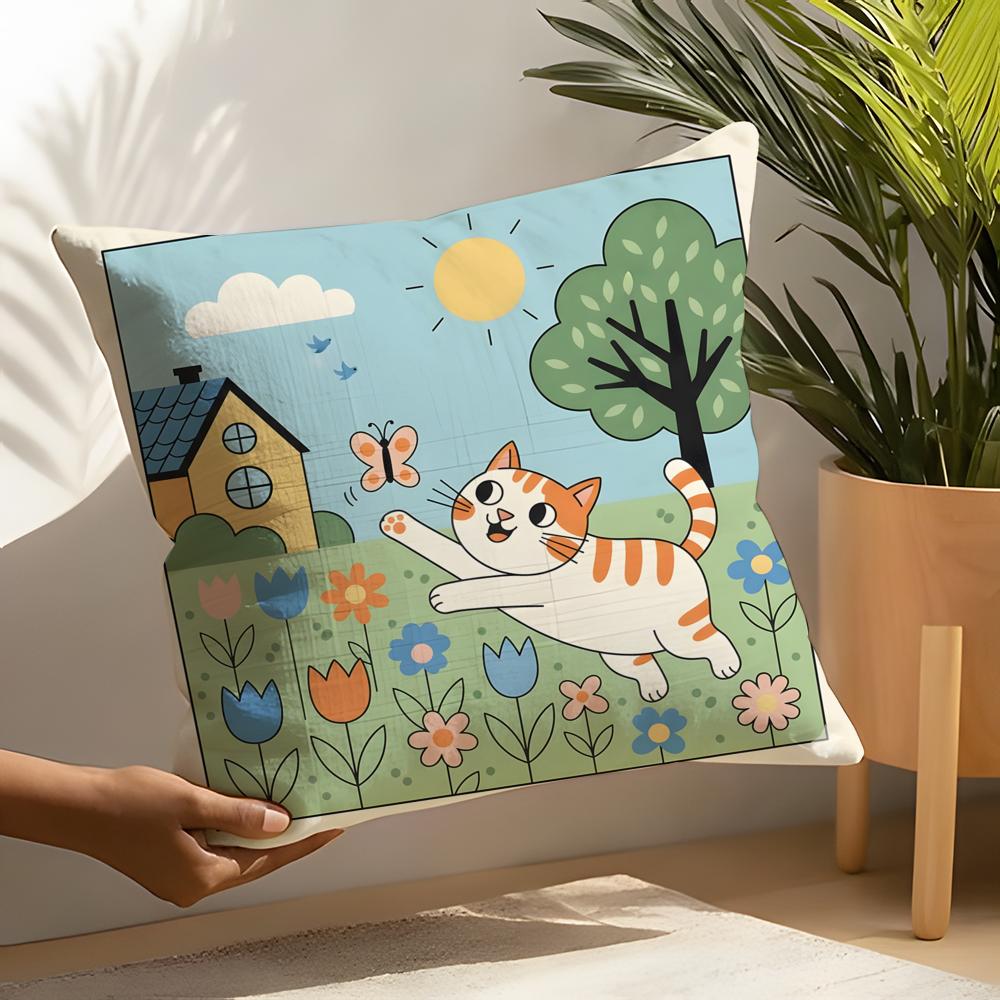 2 Funny And Quirky Party Animals Pillow Case Home Living Room Decoration Linen Pillowcover Pillow Cases Cushion Cover