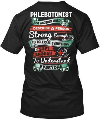 Phlebotomist T-Shirt Made In the USA Size S To 5XL