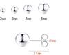 925 Silver Stud Earrings for Women Silver Earrings Multiple Piercings 5 Pairs Earrings Set 2mm 3mm 4mm 5mm 6mm