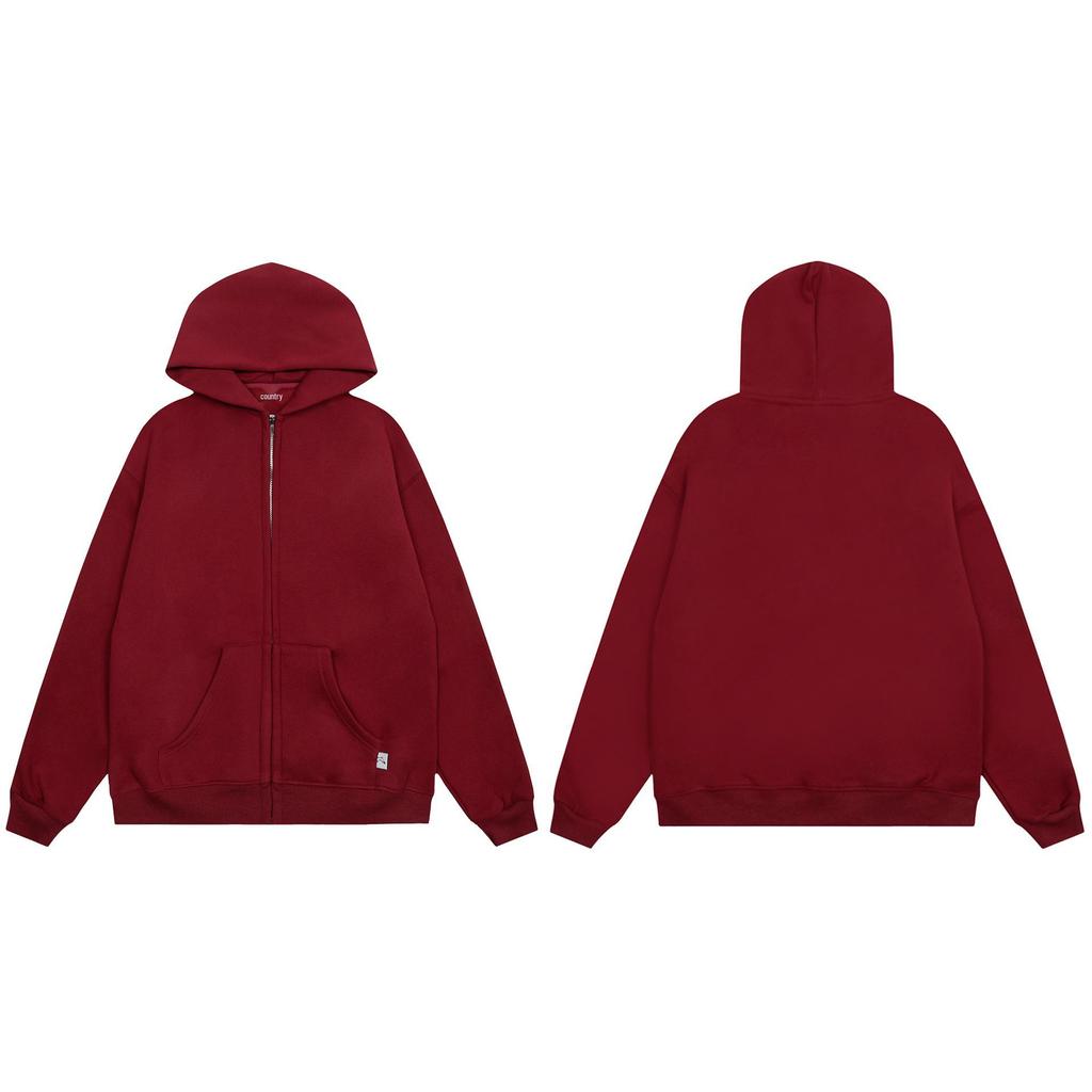 AKIMBO Unisex Thickened Hoodie Jacket with Plus Velvet for Autumn/Winter Trends