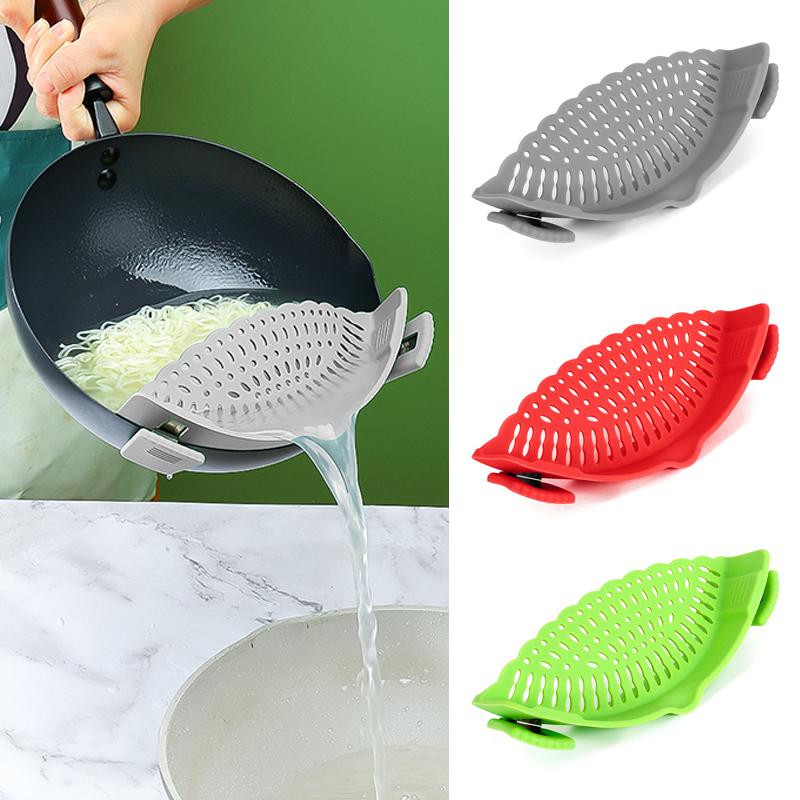 2025 New Pot Strainer and Pasta Strainer - Adjustable Silicone Clip On Strainer for Pots, Pans, and Bowls - Kitchen Colander