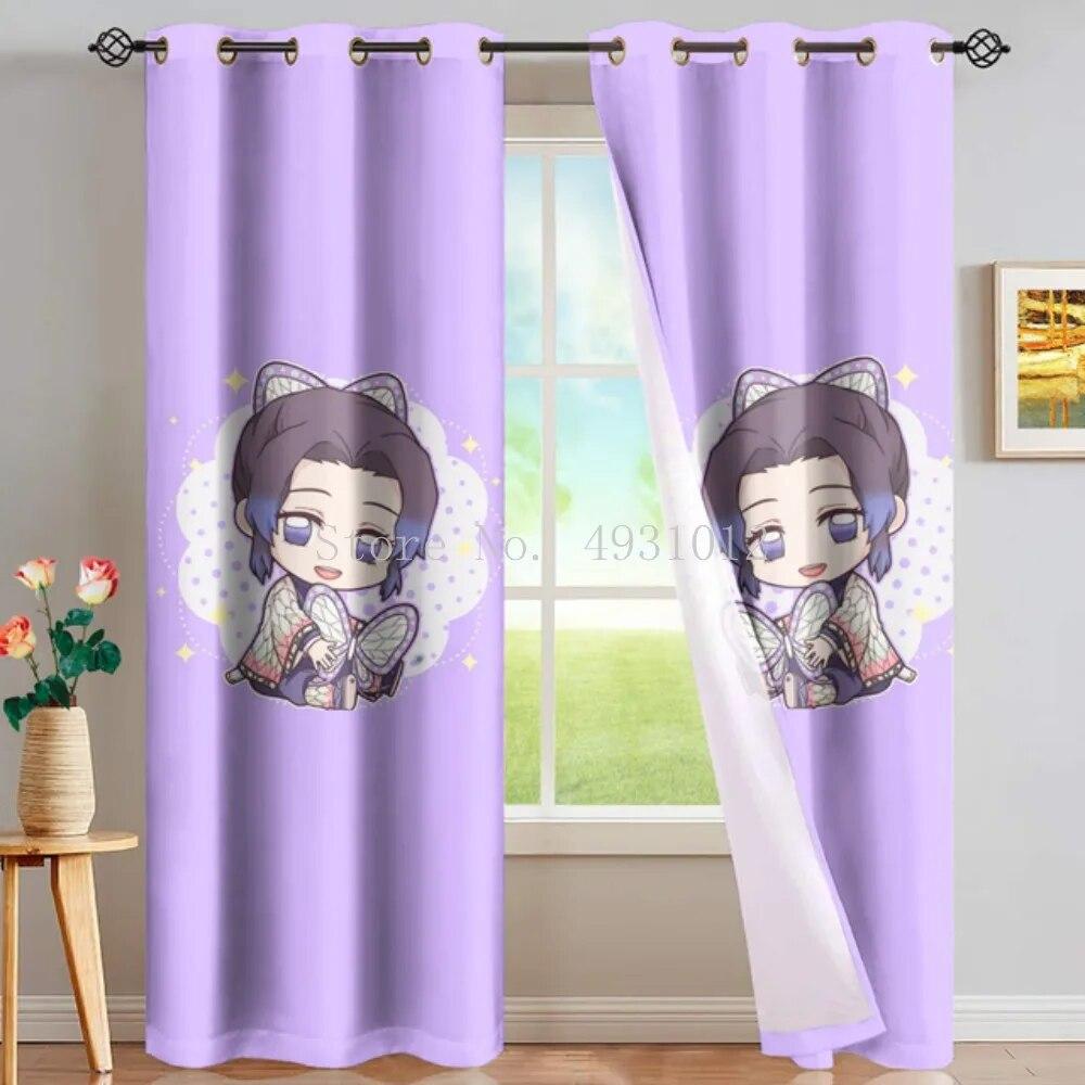 Japan Anime Print Anime Gardiner För Fönster Behandling Draperier Fönster Gardin För Vardagsrum Sovrum Persienner Barnrum Heminredning