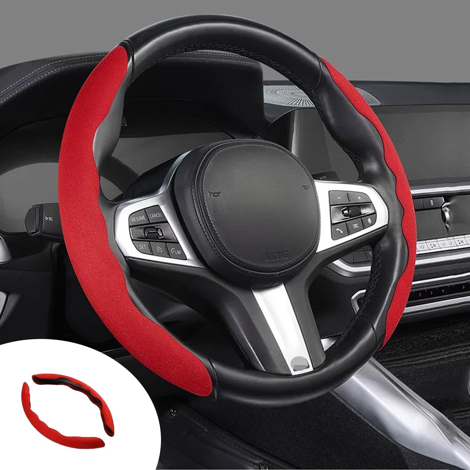 

Compatible with Nissan Fairlady Z Z34 Steering Wheel Cover, For Cars, Stylish, Stain Prevention, One Size красный