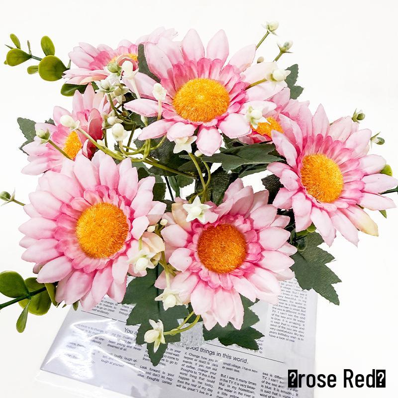 Nordic Style High-Grade Sunflower Mini Fake Flower for Wedding and Home Decoration.