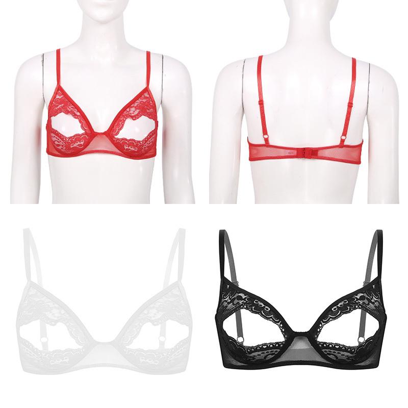 Dámská květinová krajková podprsenka Push Up Spodní prádlo Bralette s kosticí