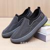 Spring and Autumn New Men's Cloth Shoes Casual and Breathable Dad Shoes Soft Sole Lightweight and Comfortable Middle and Old Stepping Shoes