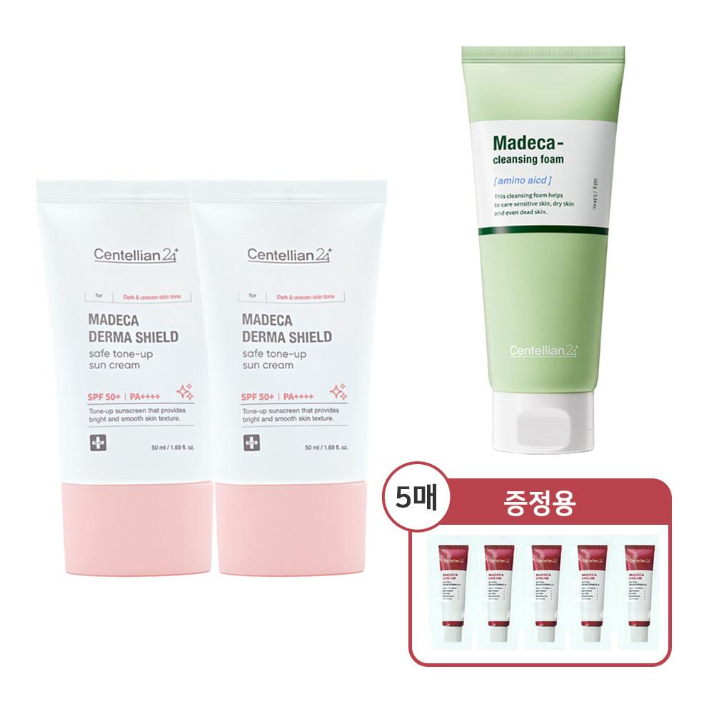 

CENTELLIAN24 Madeca Dermashield Safe Tone-up Sunscreen 50ml x 2 + Madeca Cleansing Foam 160g + Season 5 Cream 1ml x 5 sheets