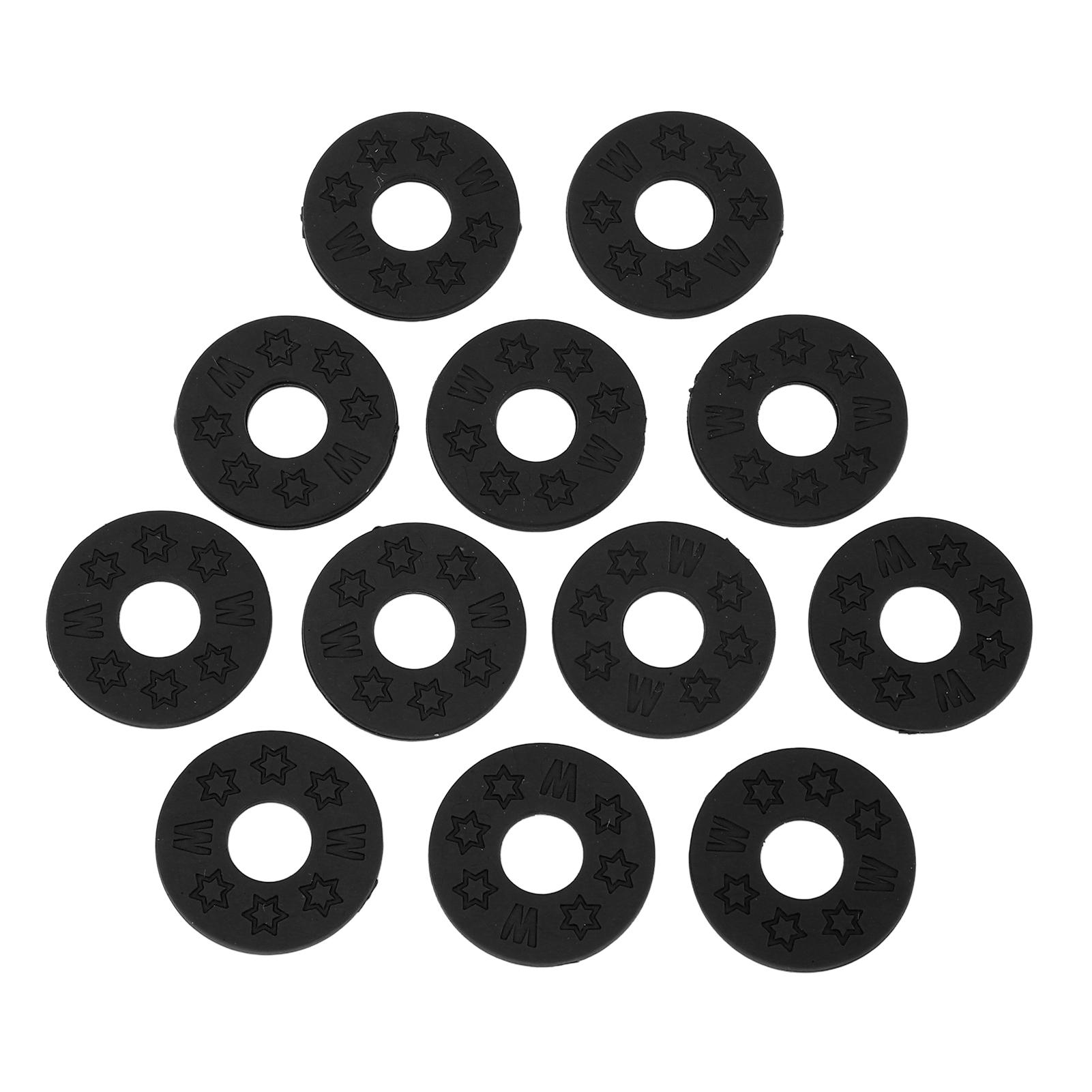 

12PCS Guitar Strap Non Slip Locks PE Material Strap Protector Blocks for Acoustic Guitar Ukulele чёрный