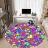 1pc Heart Print Chair Carpet for Office, Soft Flannel Throw Mat, Perfect for Office,Holiday Party Decoration Choice yy251113096