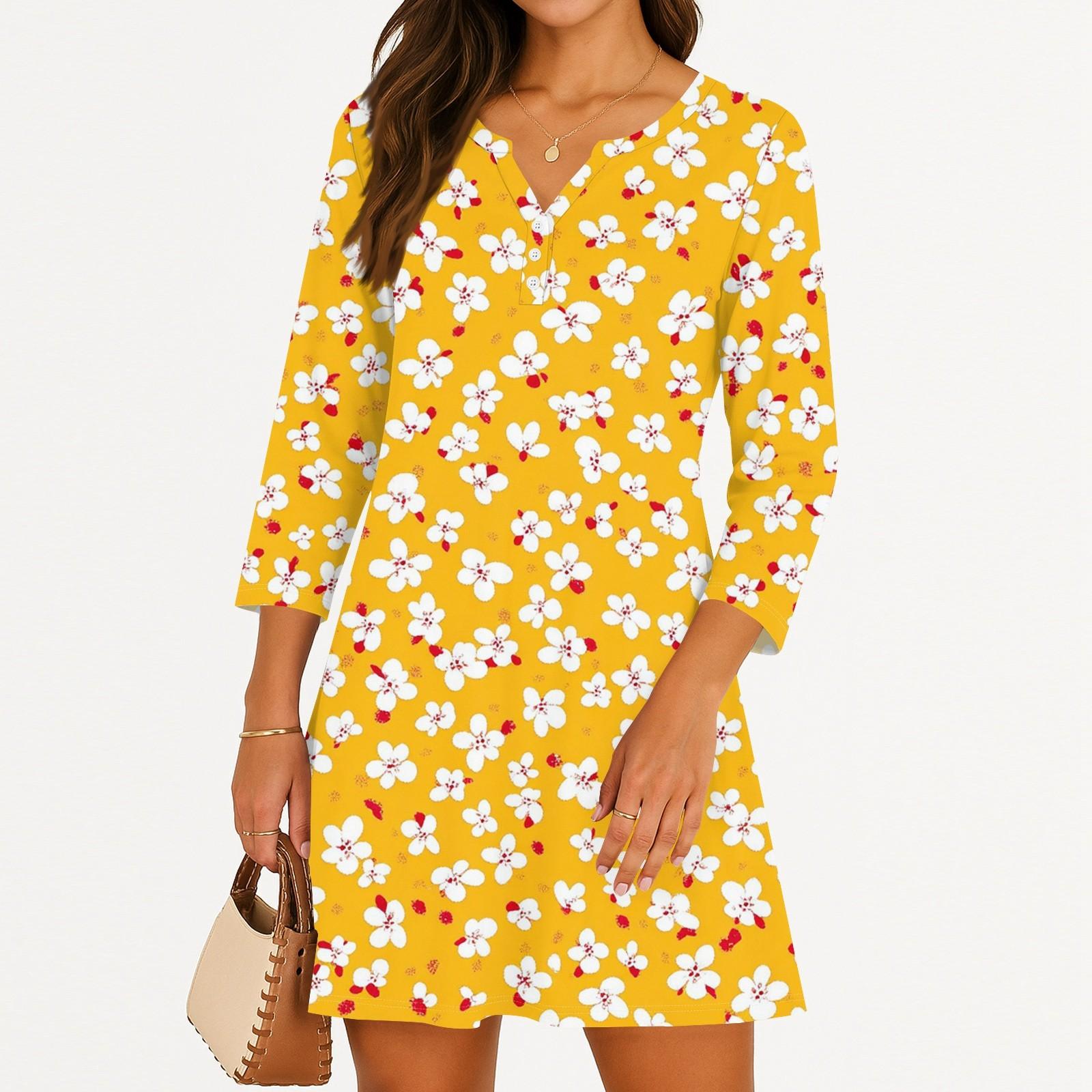 

Женское повседневное платье на лето, платье-майка, свободное пляжное платье с карманами, расклешенный миди-сарафан XL жёлтый