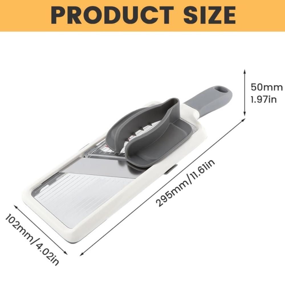 Vegetable Grater Cucumber Slicer - Multi Handheld Mandoline Slicer with Adjustable Stainless Steel Blade - Cheese Grater