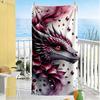 Gothic Style Beach Towel High Absorbency & Quick-Dry Comfortable Lightweight Suitable for Sports, Travel, Swimming, Yoga, Bathroom, Beach, And Pool