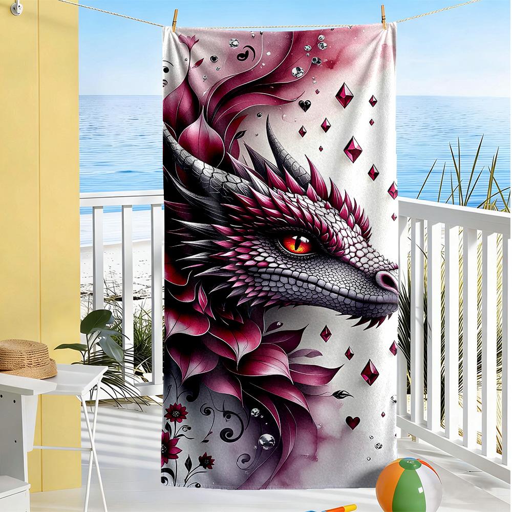 Gothic Style Beach Towel High Absorbency & Quick-Dry Comfortable Lightweight Suitable for Sports, Travel, Swimming, Yoga, Bathroom, Beach, And Pool