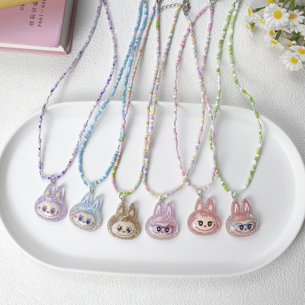 Children's Luminous Colorful Necklace, Cute Resin Accessory Jewelry, Collarbone Chain Jewelry