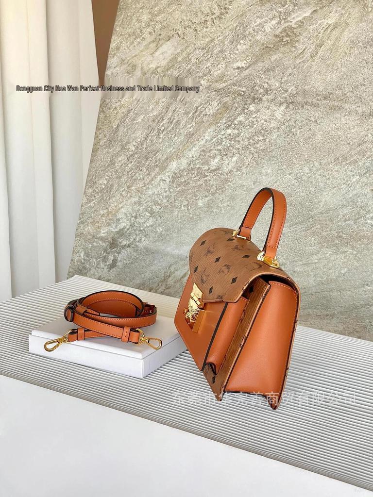 M Brand Classic Patchwork Print Accordion Crossbody Handbag