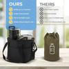 Family Size 4-Compartment Drink Bag with Adjustable Strap Multiple Tumbler Carrier Caddy Outdoor Hiking Walking Insulated Beverage Holder