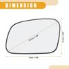Rear View Mirrors Glass No.CRD100650 - Car Left Side - for LAND ROVER DISCOVERY 1989-2004 Glass Clear - 1 Pc