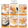 Oil-Repellent Yellow Duck Non-Scratch Pot Brush for Kitchens