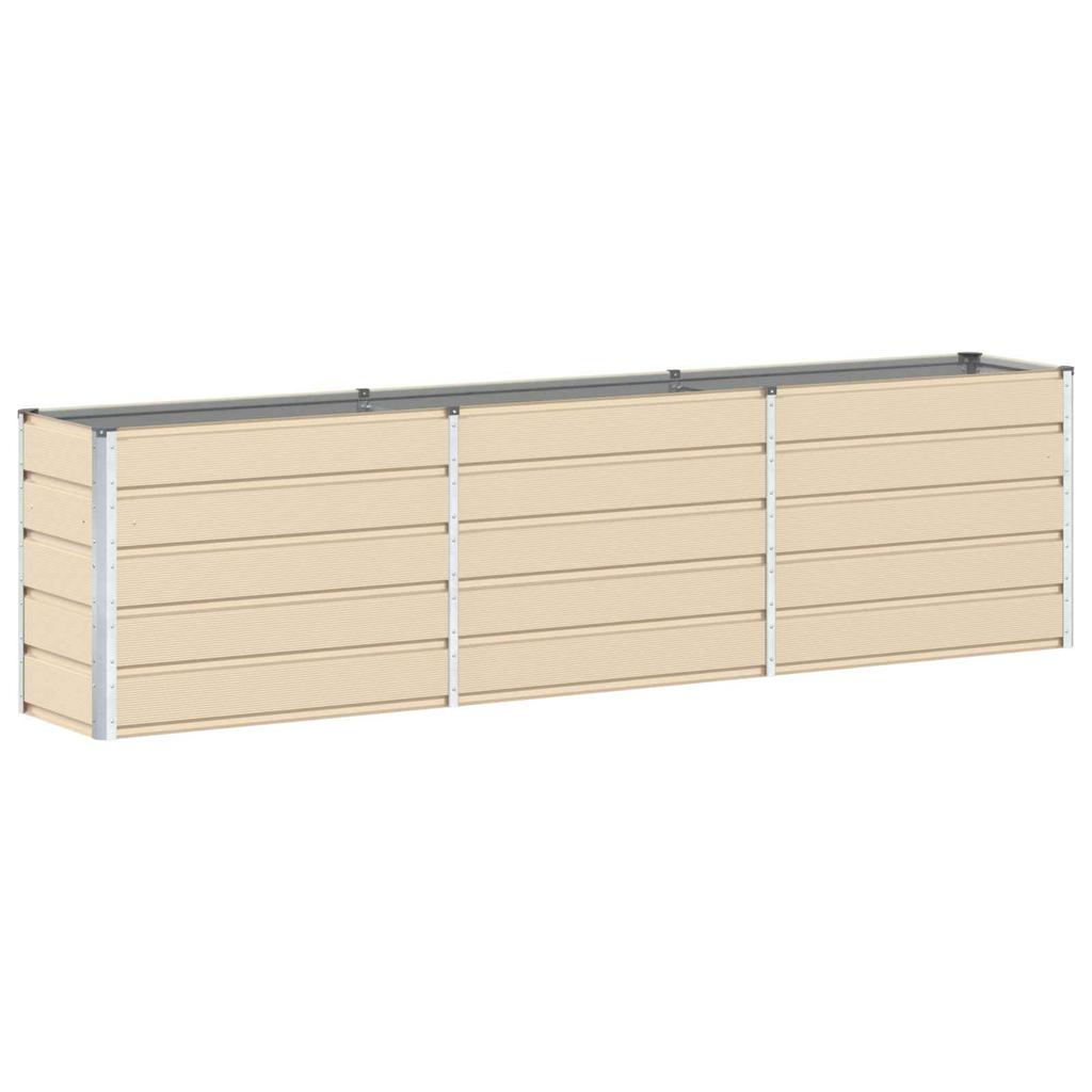 Ivory Plant Planter Box 290 x 90 x 75 cm Galvanized Steel