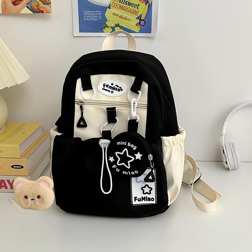 Summer, five-pointed star backpack, Japanese cute ins milk whirring little girl fresh and versatile travel backpack