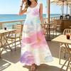 Sleeveless Beach Dress Lightweight Fabric,Bold Floral Prints,Loose Fit,Perfect for Beach Vacation,Daily Casual Outings,Summer Fashion Must-Have