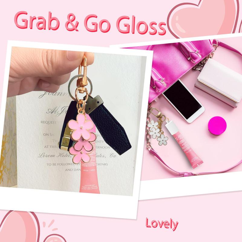 Slipper Shape Silicone Keychain Cap Accessories Portable Durable Holder Keychain Compatible For Lipgloss Storage And Balm Cap