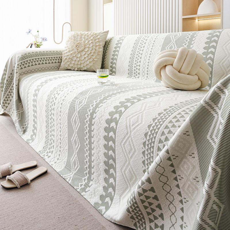 Summer cool sofa cover light luxury high-end mat sofa blanket summer ice silk 2025 new sofa towel