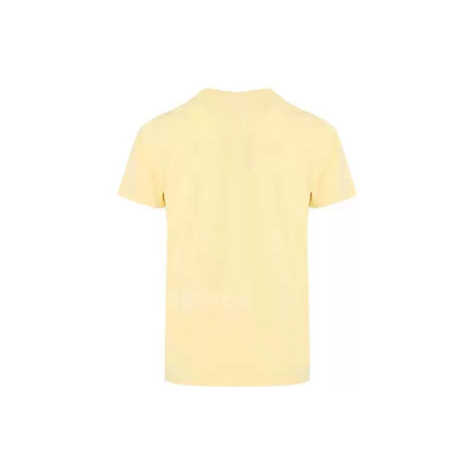 Vans Logo Print Round Neck Casual T-Shirt Unisex tops Light-Yellow VN0A4MM686V
