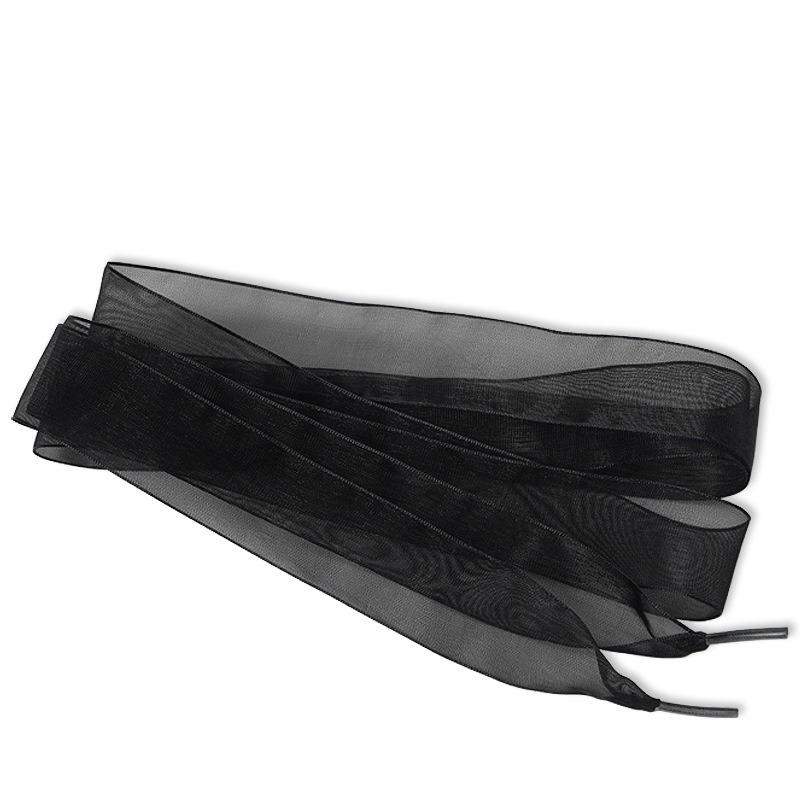 2.5CM Width Tulle Webbing Snow Shoelace Flat Silk Shoe laces Fit Sneakers Ballet Lace Chiffon Yarn Shoelaces Shoes Accessories