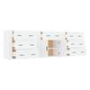 Sideboards 3 pcs White Particleboard