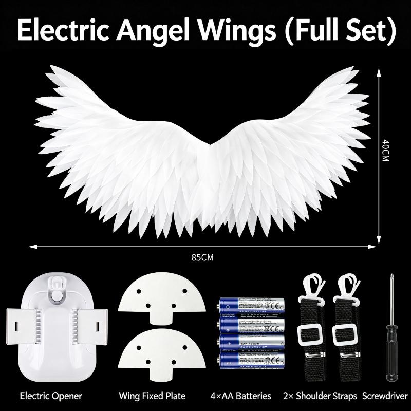 Halloween Christmas Devil Wings Cosplay Angel Wing  Wands Sets White Angel Fairy Feather Wings Wedding Birthday Party Props