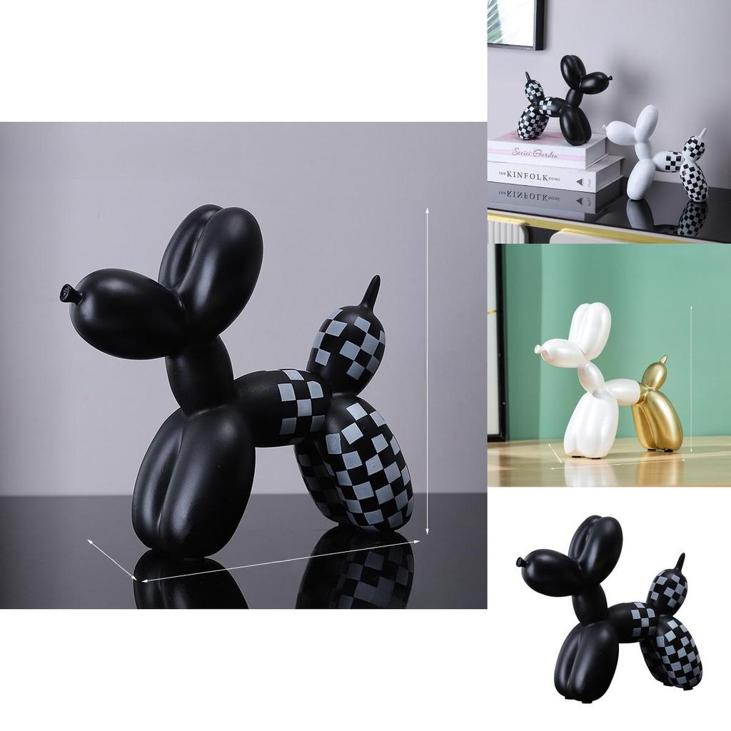 Estatua Minimalista de Perro Globo de Resina para Mueble de TV Mesa de Bar Decoración de Fiesta