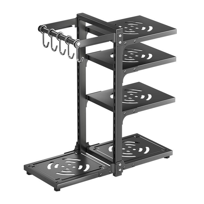 Layered Kitchen Storage Rack for Cookware & Utensils