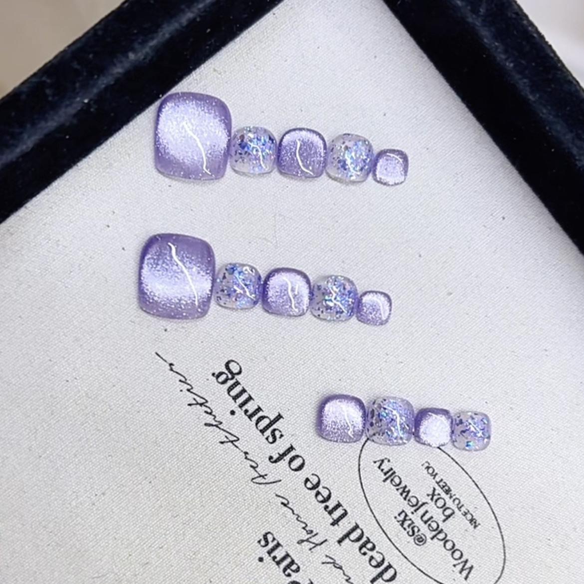 

Чистая ручная броня, четырнадцать частей темперамента баухинии, французские наклейки для ногтей «кошачий глаз» large L