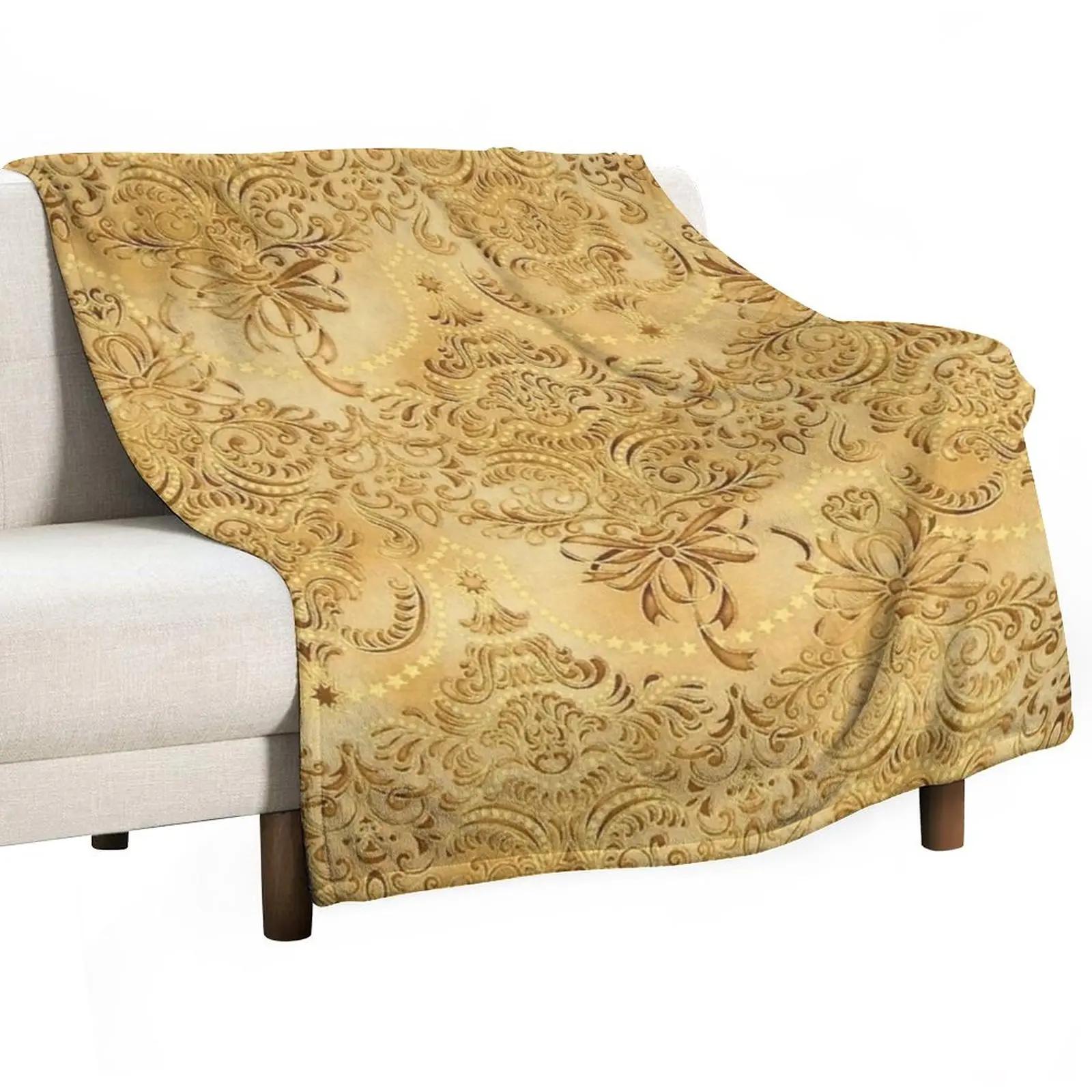 Jessica Chen Unisex Gold Luxury Superior Throw Blanket Thin Blankets Blankets And Throws Sofa