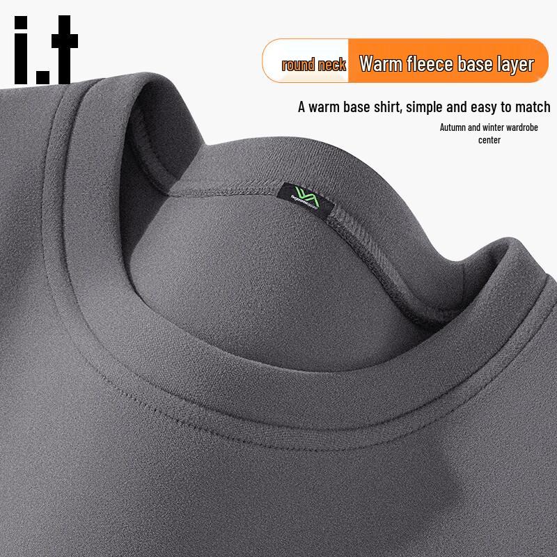 Fingercroxxit Men s Thermal Antibacterial Long Sleeve Crew Neck T-Shirt M