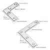 10 Pcs Flat Corner Brace, L Type Shelf Bracket 50/80mm, Heavy Duty Stainless Steel Shelf Supports