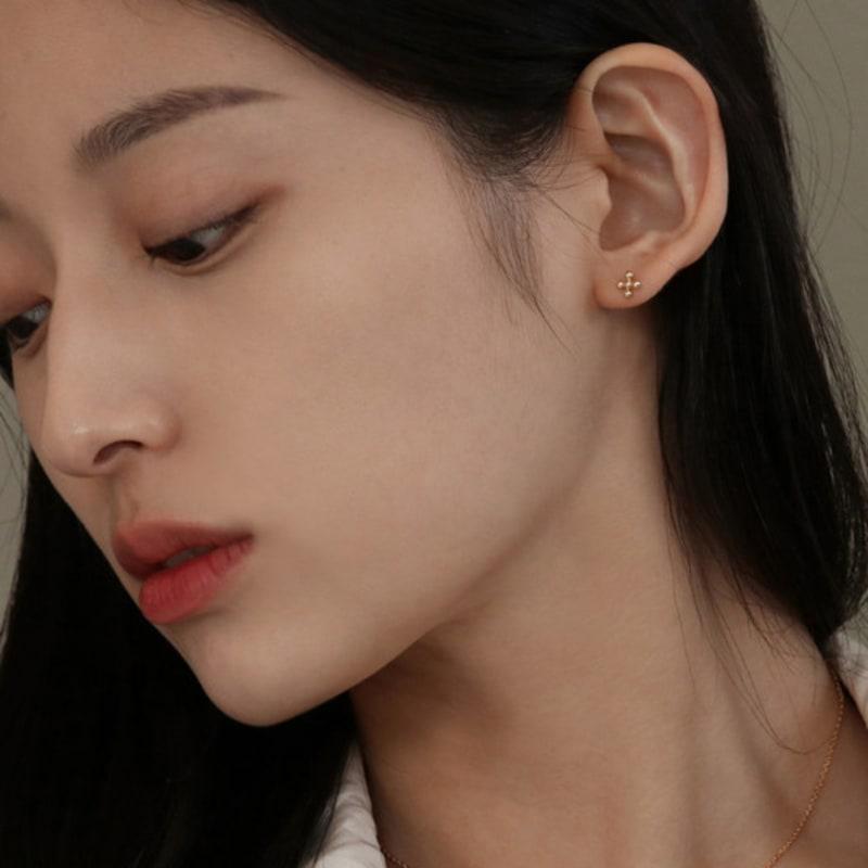 Less Is More 14K Gold Dots Earring