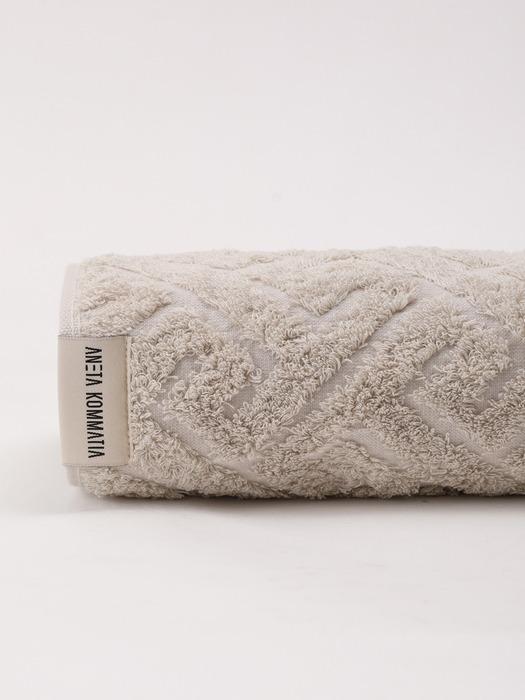 ANETA KOMMATIA Supima Greek Meander Towel Beige 10P beige
