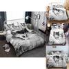 Luxuriöses Wolf Serie 3D Digitaldruck Bettwäsche-Set Enthält 3 Teile Für Tagesdecke 4 Teile Für Bettwäsche-Set