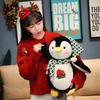 Cartoon Christmas Penguin Plush Toys Lovely Penguin Wear Christmas Hat Scarf Dolls Stuffed Soft Pillow Baby Girls Birthday Gift