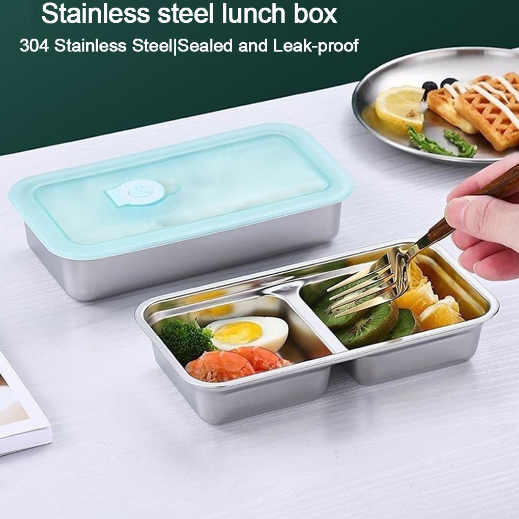 Stainless Steel Fresh-keeping Bento Box Compact On Go Snacking 304 Stainless Steel Fresh-keeping Box